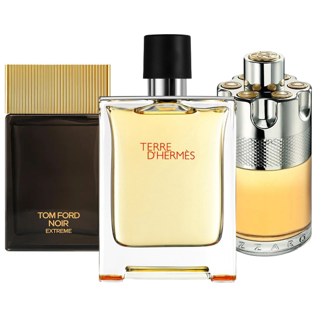 Σετ 3 αρωμάτων – Terre d'Hermès, Azzaro Wanted, Tom Ford Noir Extreme 100ml