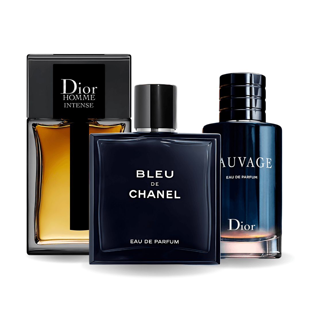 Σετ 3 αρωμάτων: Sauvage Dior, Bleu de Chanel, Dior Homme Intense 100ml