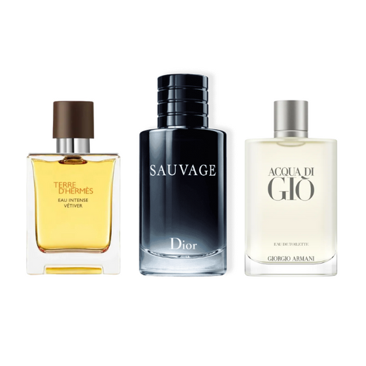 Σετ 3 αρώματα – Terre d'Hermès, Acqua di Gio, Sauvage Dior 100ml