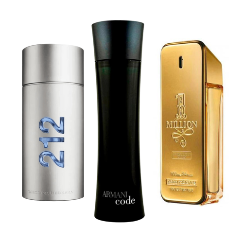 Σετ 3 αρωμάτων – 212 Men NYC, Paco Rabanne One Million, Armani Code Homme 100 ml