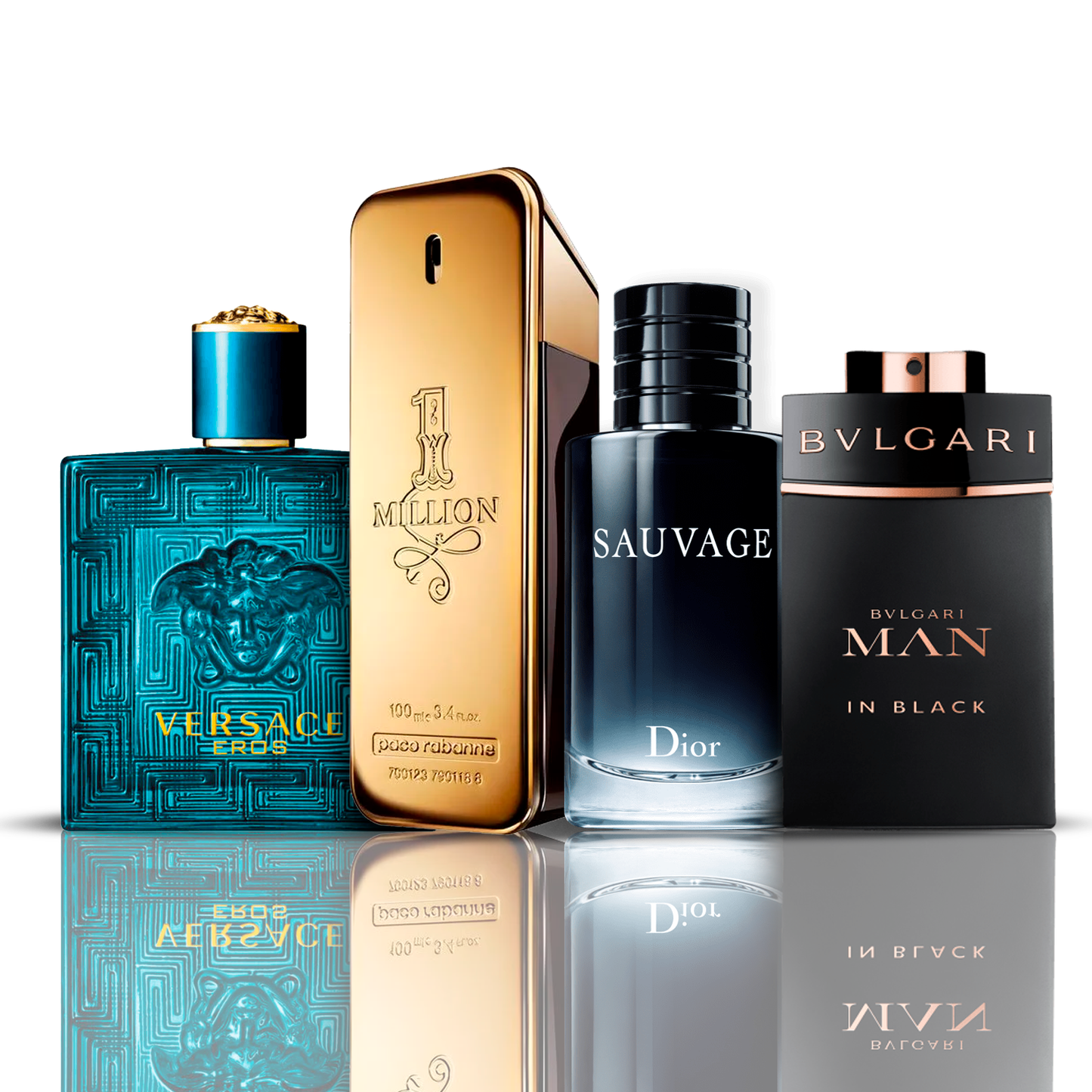 Σετ 4 αρωμάτων – Eros Versace, One Million Paco Rabanne, Bvlgari Man in Black και Sauvage Dior 100 ml